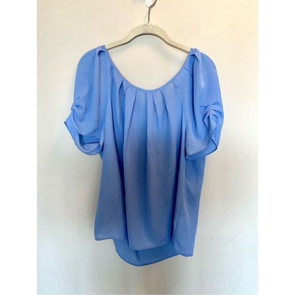 Elle blue blouse size large - Picture 1 of 3